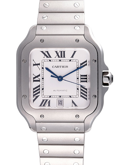 カルティエ サントス ドゥ カルティエ ウォッチ LM WSSA0089 シルバー 中古