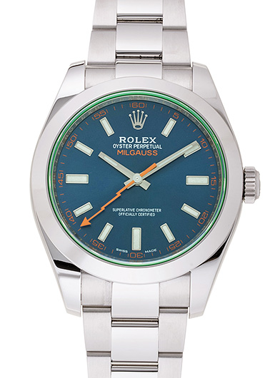 ロレックス ミルガウス 116400GV Zブルー 中古