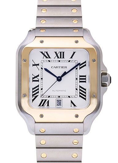 カルティエ サントス ドゥ カルティエ ウォッチ LM W2SA0009 シルバー 中古
