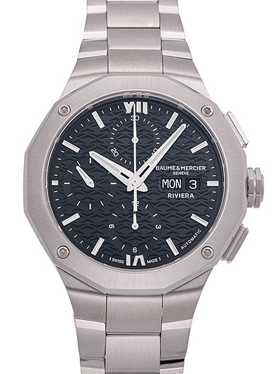 ボーム＆メルシェ リビエラ クロノグラフ M0A10825 ブラック 新品