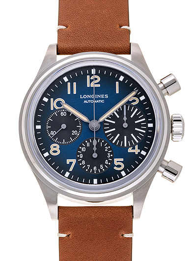 ロンジン ヘリテージ アビゲーション ビッグアイ L2.816.1.93.2 ブルー/ブラック 中古
