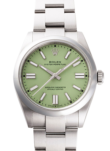 ロレックス オイスター パーペチュアル41 134300 ピスタチオ 新品未使用