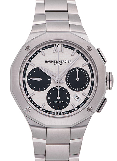 ボーム＆メルシェ リビエラ クロノグラフ M0A10827 ホワイト 新品