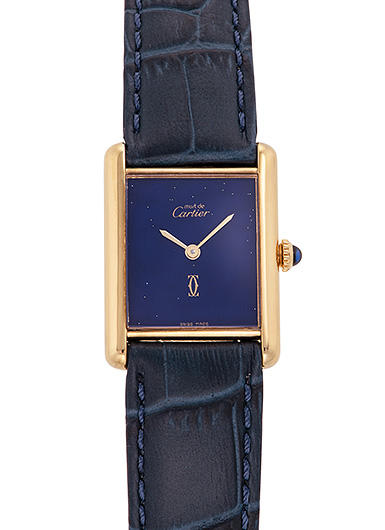 カルティエ マストタンク ヴェルメイユ LM 81975413 ブルー 中古