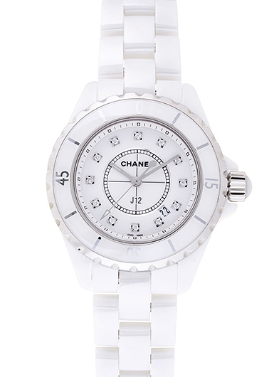 シャネル J12 H1628 ホワイト 中古