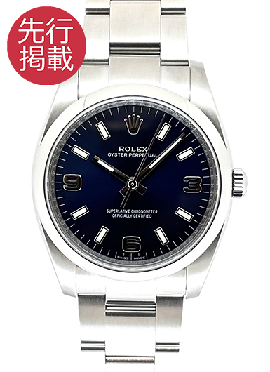 ロレックス オイスター パーペチュアル 114200 ブルー 中古