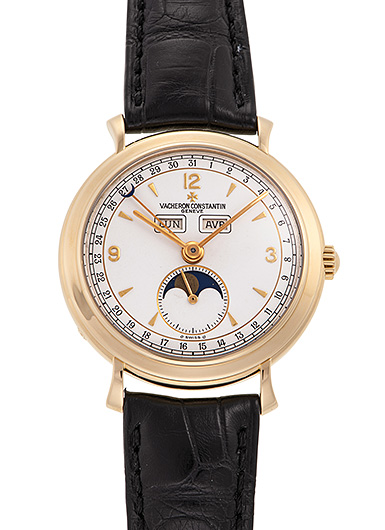 ヴァシュロンコンスタンタン ヒストリカル フルカレンダー ムーンフェイズ 37150/000J シルバー 中古