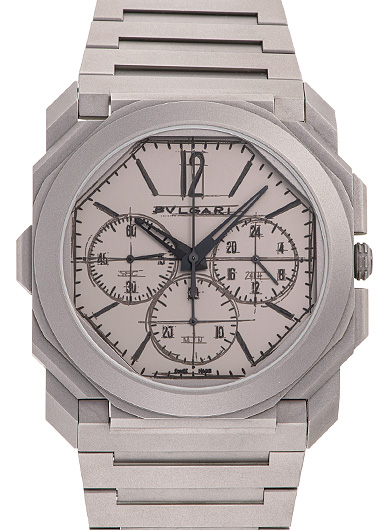 ブルガリ オクト フィニッシモ 10周年記念 103673 グレー 中古