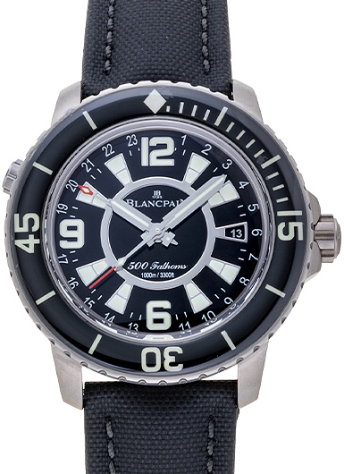 ブランパン フィフティ ファゾムス 500 GMT 50021-12B30-52B ブラック 中古