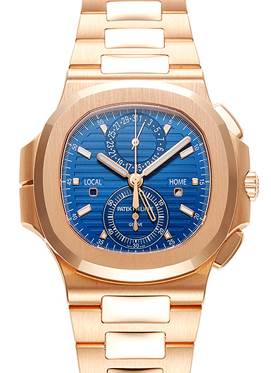 パテックフィリップ ノーチラス トラベルタイム クロノグラフ 5990/1R-001 ブルー 中古