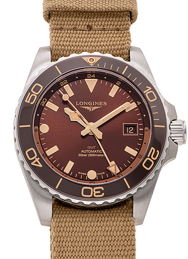 ロンジン ハイドロ コンクエスト GMT L3.790.4.66.2 ブラウン 新品