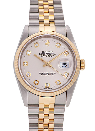 ロレックス デイトジャスト 16233G シルバー 中古