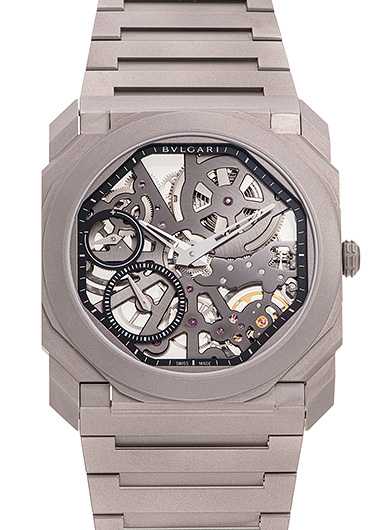 ブルガリ オクト フィニッシモ スケルトン 102714 グレー 中古