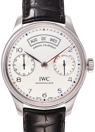 IWC ポルトギーゼ アニュアルカレンダー IW503501 シルバー 中古