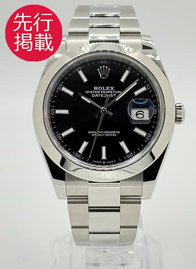 ロレックス デイトジャスト41 126300 ブラック 中古