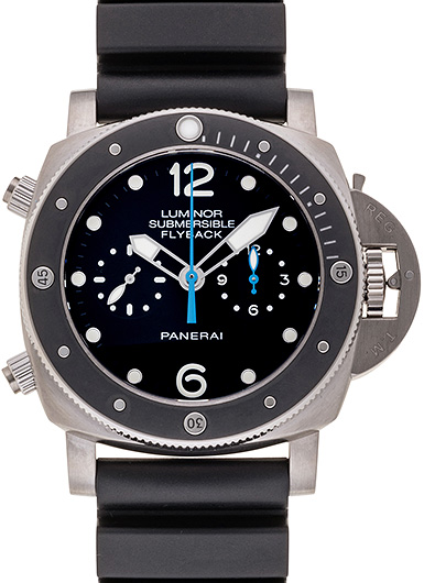 パネライ サブマーシブル 1950 クロノ フライバック PAM00615 ブラック 中古