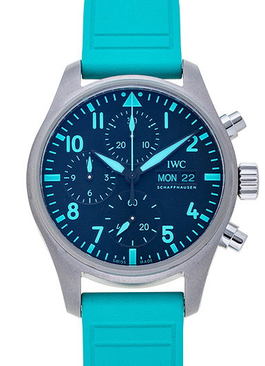 IWC パイロットウォッチ クロノグラフ 41 メルセデス AMG ペトロナス フォーミュラワン チーム IW388108 ブラック/ターコイズ 新品