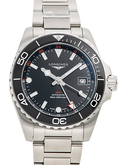ロンジン ハイドロコンクエスト GMT L3.790.4.56.6 ブラック 新品