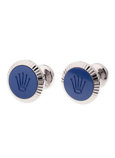 ロレックス フルーテッド カフリンクス A1039BLUE ホワイトゴールド/ブルー 未使用品